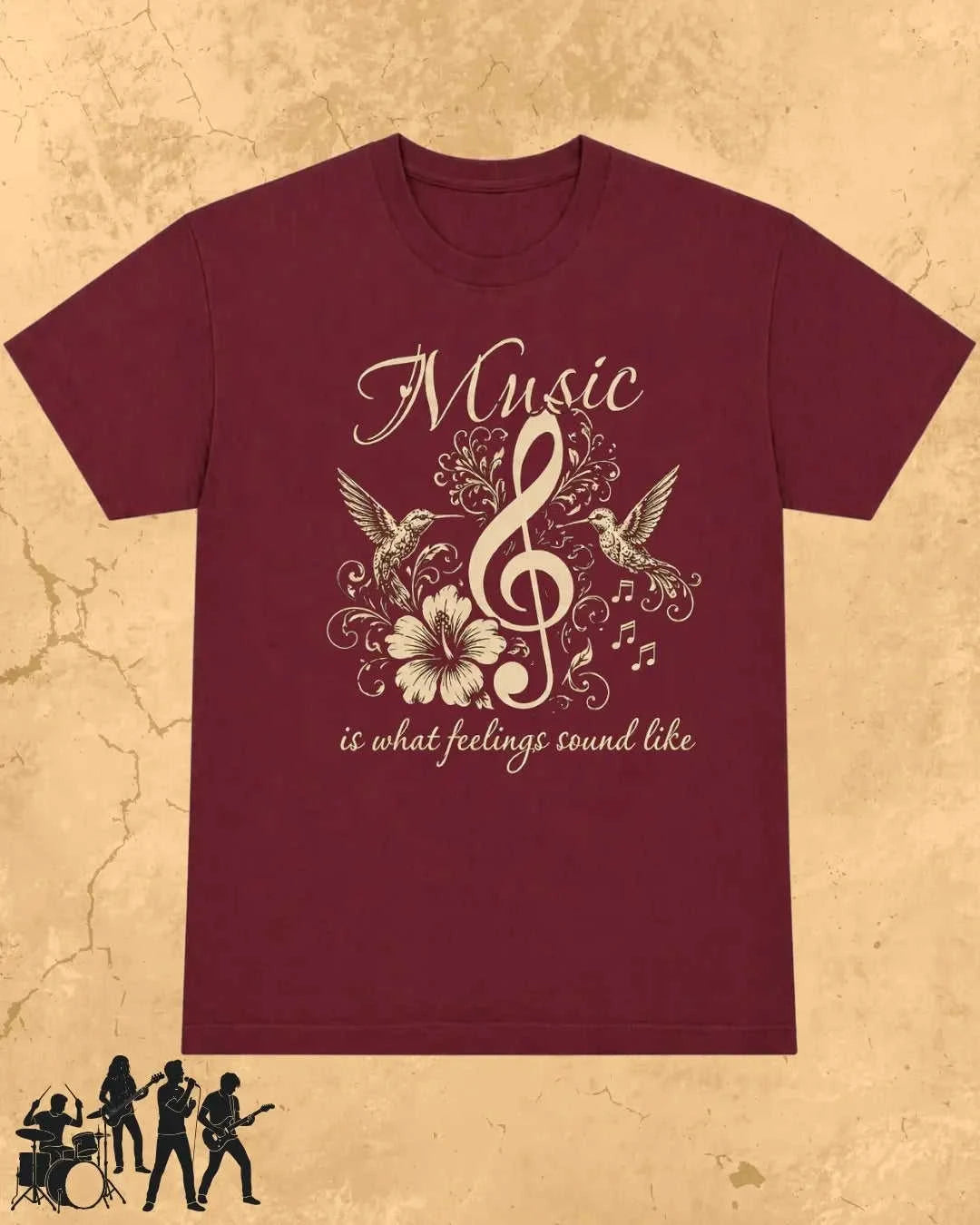 Music Is What Feelings Sound Like Cotton Tshirt Swiftsoul