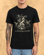 Music Is What Feelings Sound Like Cotton Tshirt Swiftsoul