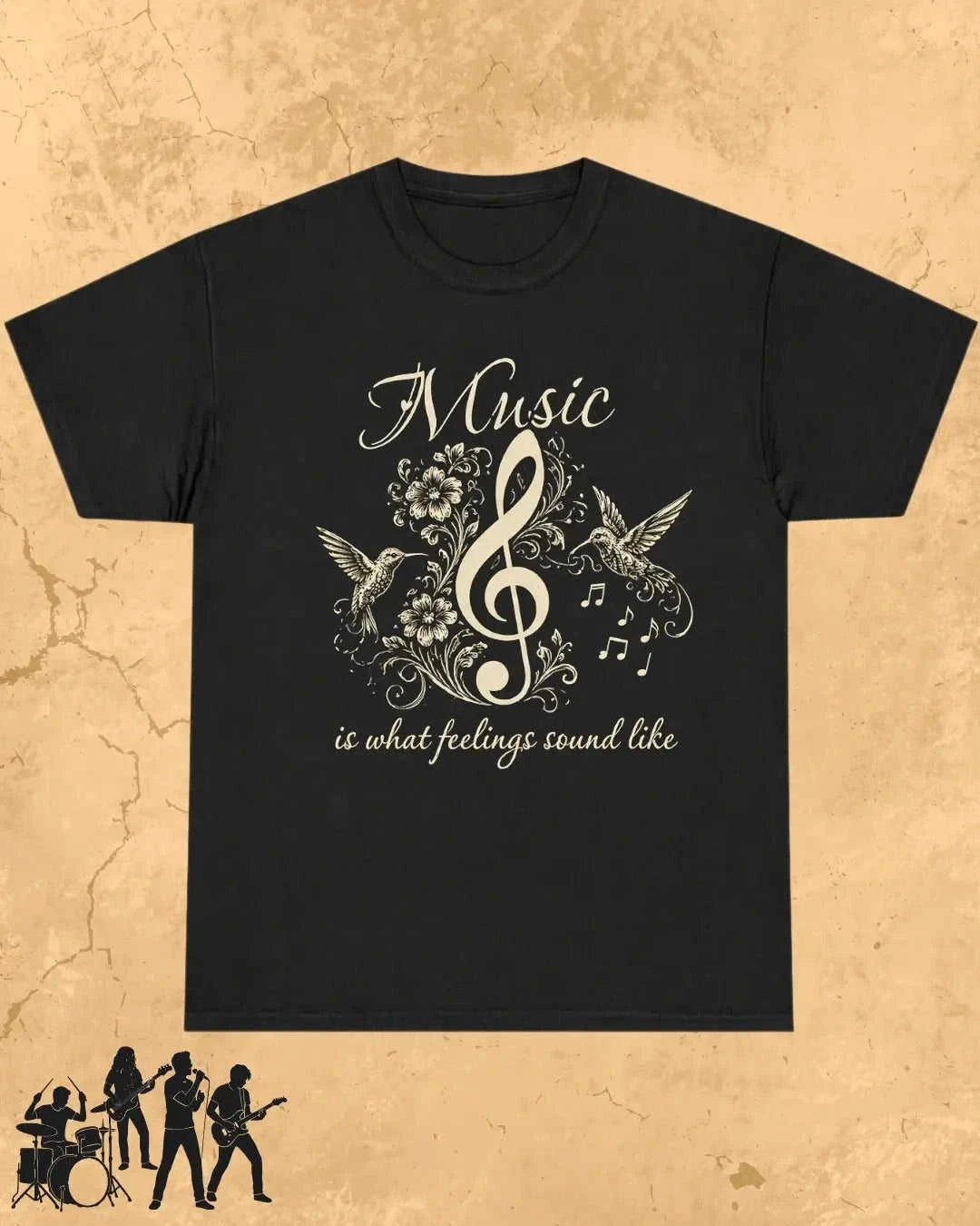 Music Is What Feelings Sound Like Cotton Tshirt Swiftsoul