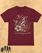 Music Is What Feelings Sound Like Cotton Tshirt Swiftsoul