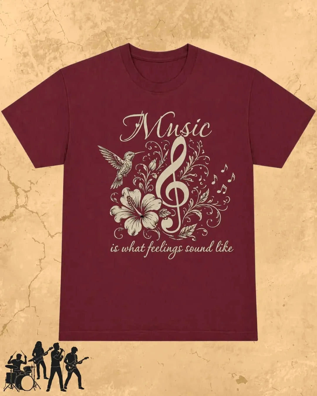 Music Is What Feelings Sound Like Cotton Tshirt Swiftsoul