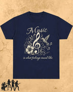 Music Is What Feelings Sound Like Cotton Tshirt Swiftsoul