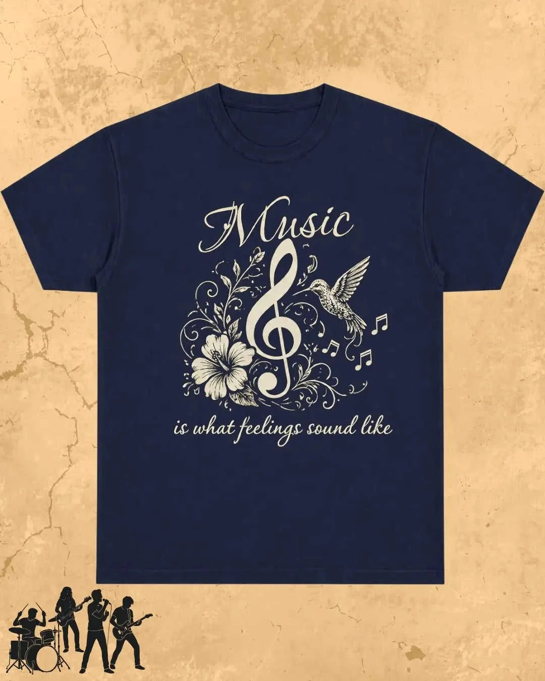 Music Is What Feelings Sound Like Cotton Tshirt Swiftsoul