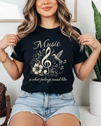 Music Is What Feelings Sound Like Cotton Tshirt Swiftsoul