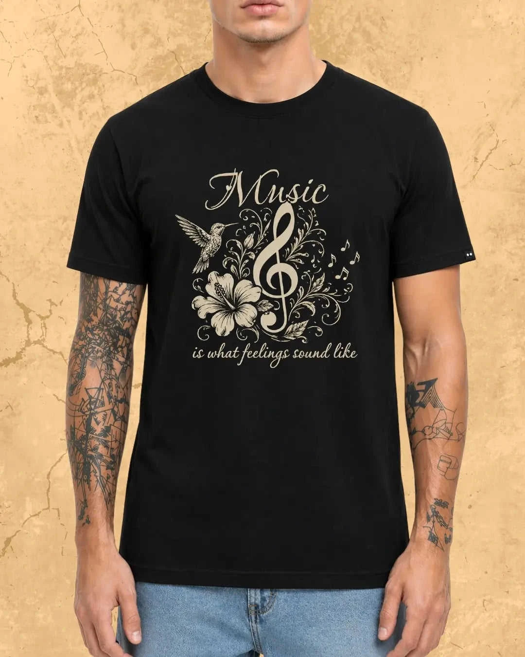 Music Is What Feelings Sound Like Cotton Tshirt Swiftsoul