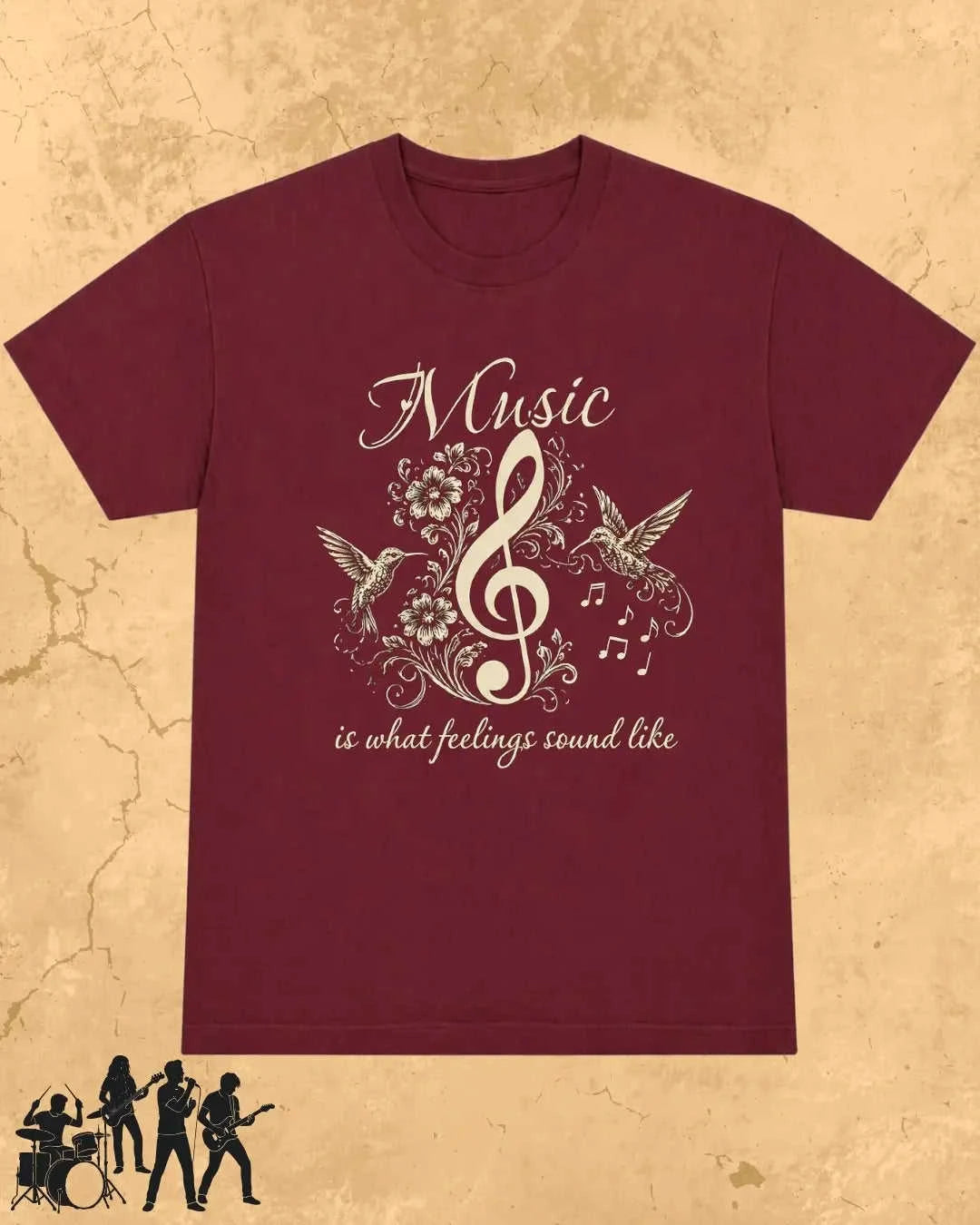 Music Is What Feelings Sound Like Cotton Tshirt Swiftsoul