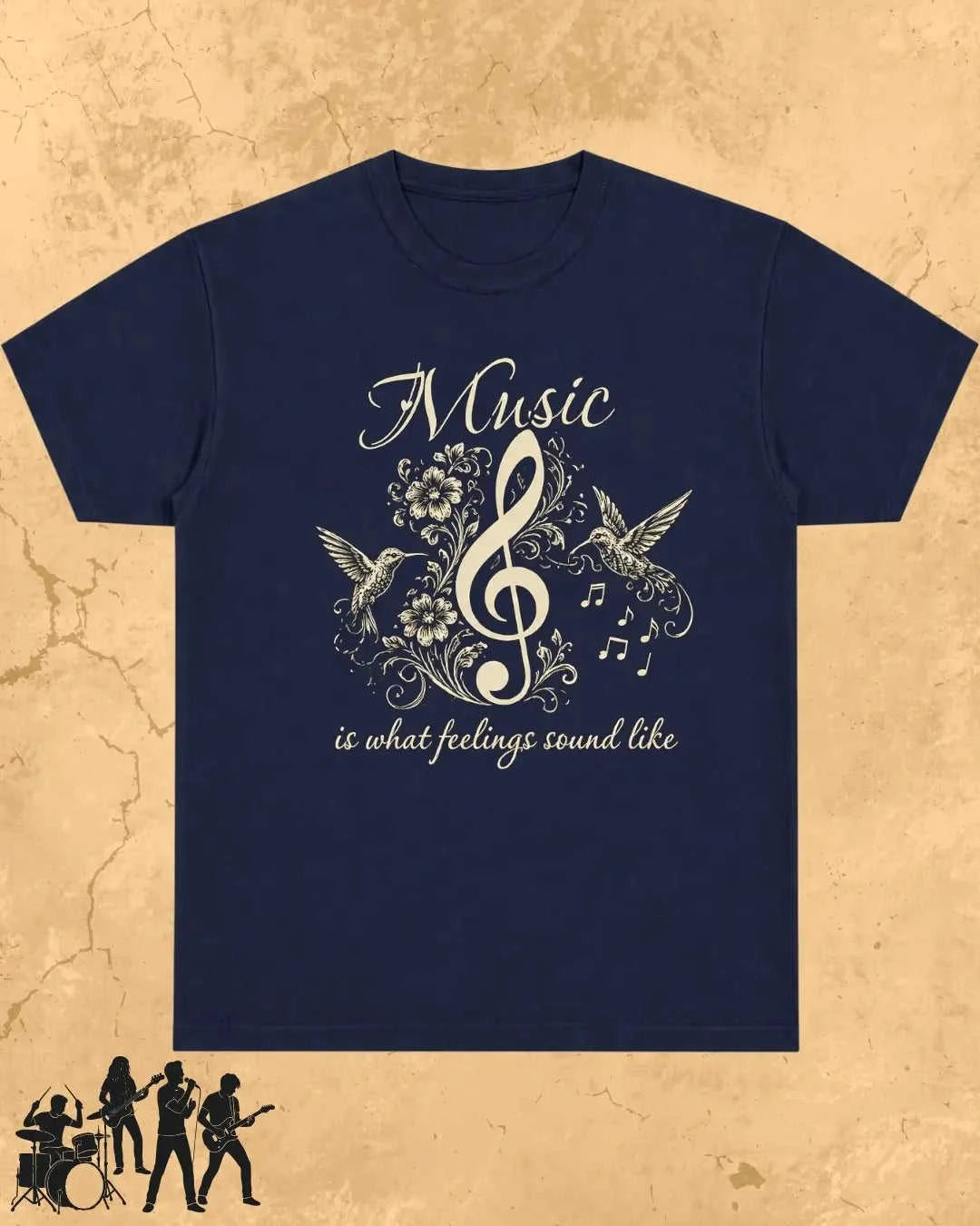 Music Is What Feelings Sound Like Cotton Tshirt Swiftsoul