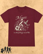 Music Is What Feelings Sound Like Cotton Tshirt Swiftsoul