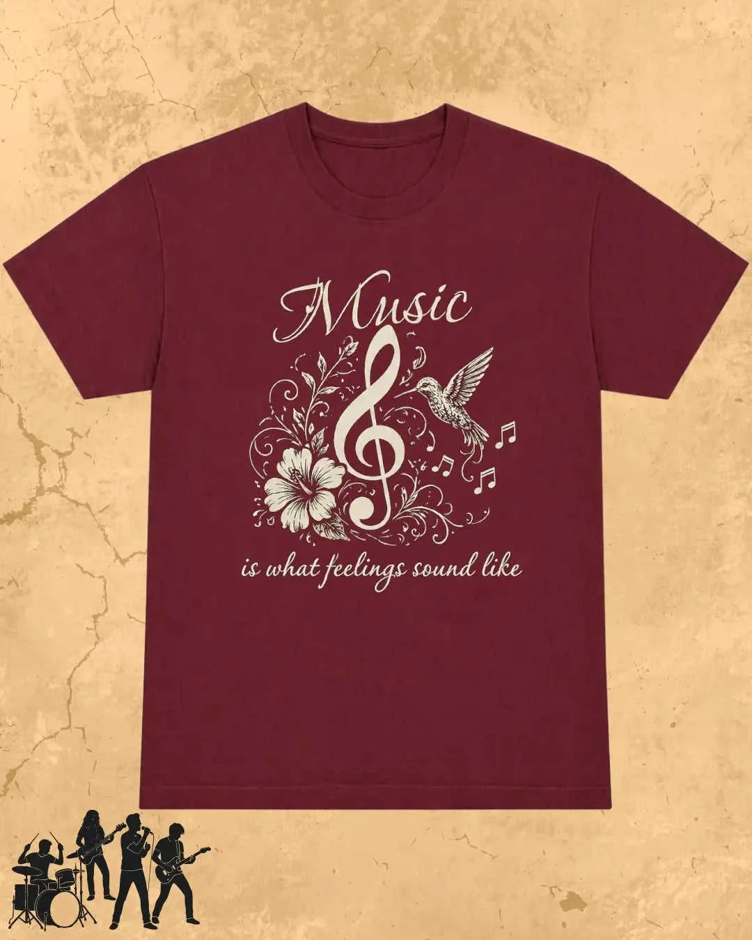 Music Is What Feelings Sound Like Cotton Tshirt Swiftsoul