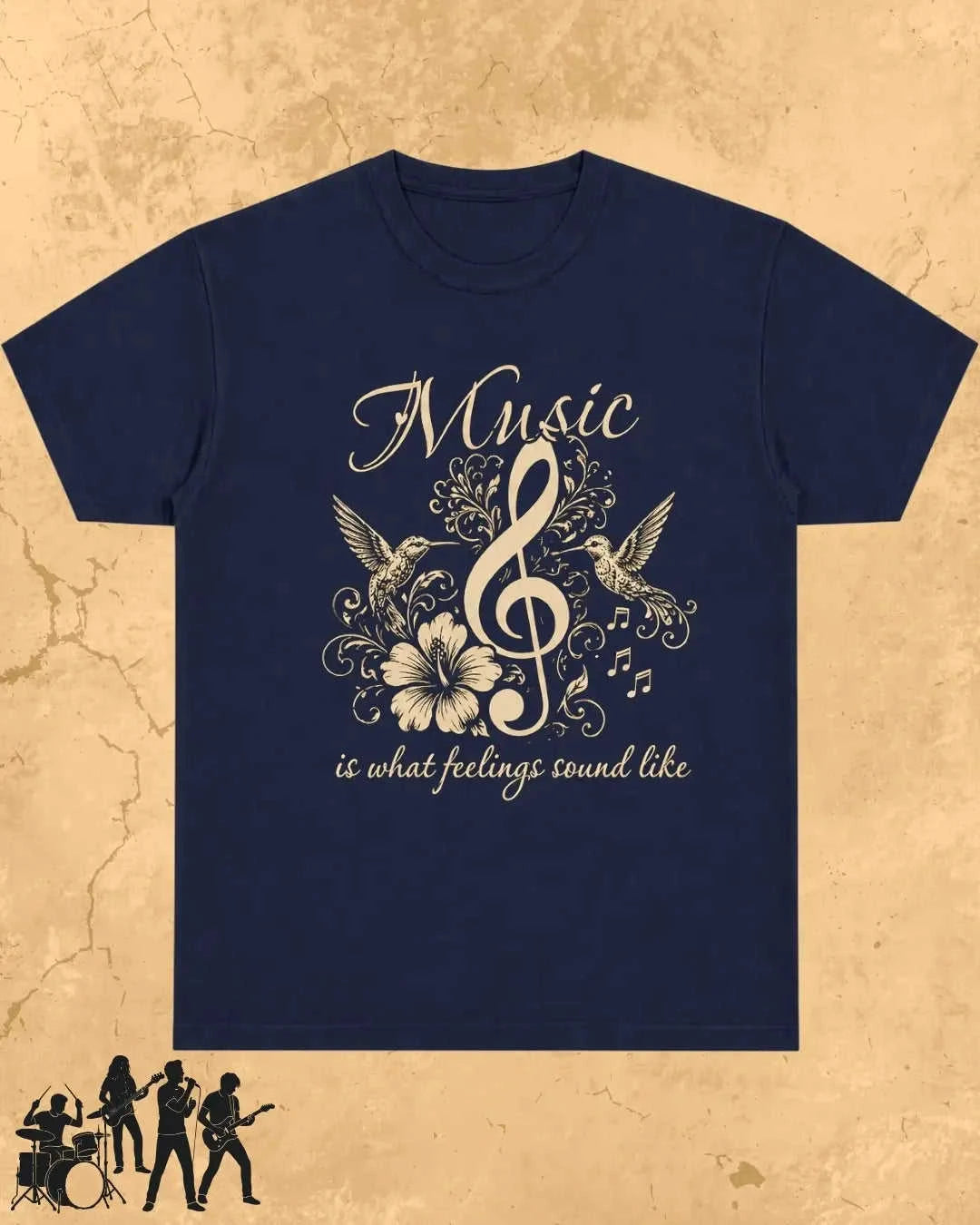 Music Is What Feelings Sound Like Cotton Tshirt Swiftsoul
