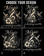 Music Is What Feelings Sound Like Cotton Tshirt Swiftsoul