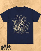 Music Is What Feelings Sound Like Cotton Tshirt Swiftsoul