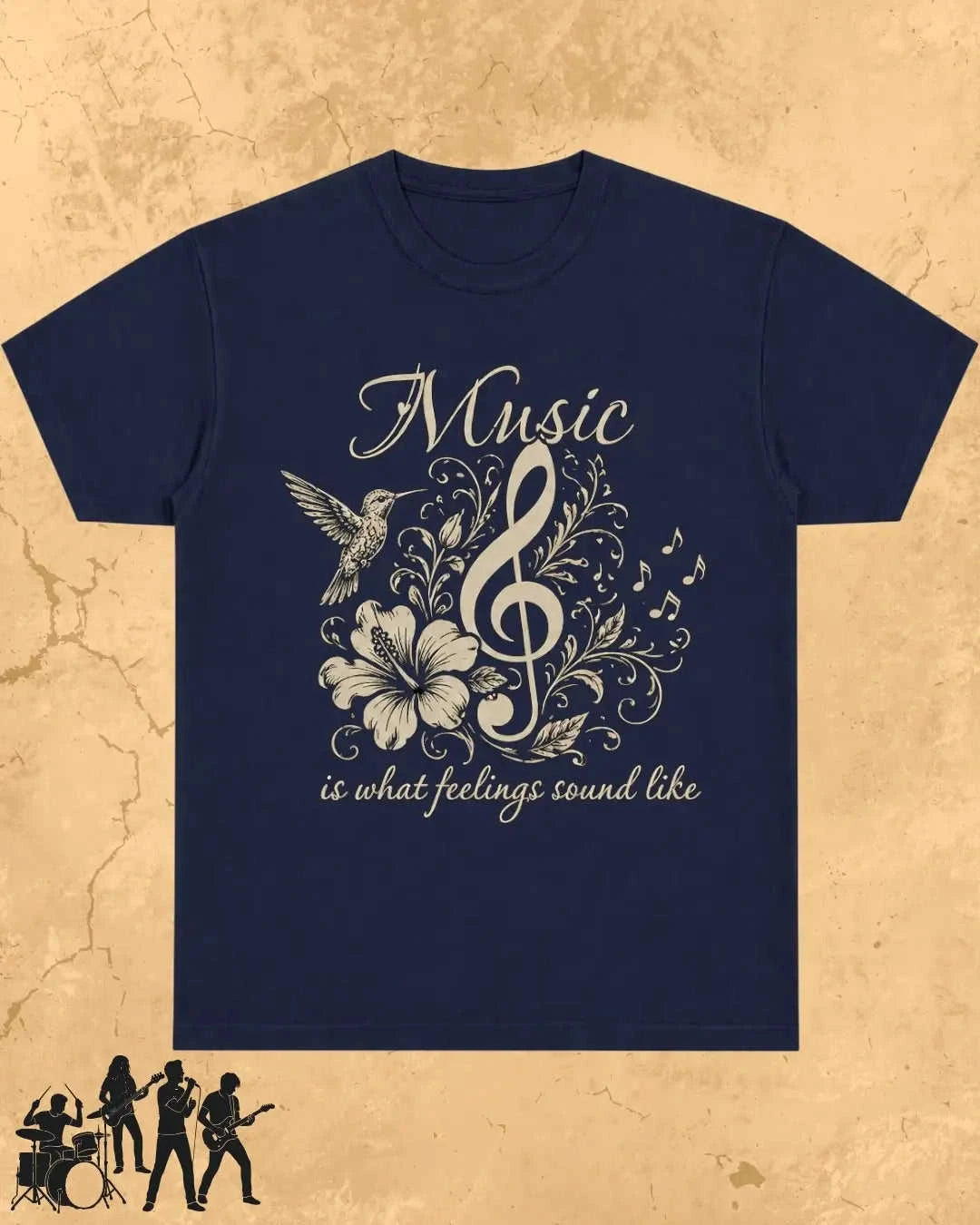 Music Is What Feelings Sound Like Cotton Tshirt Swiftsoul