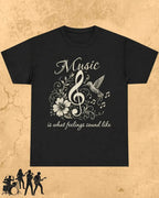 Music Is What Feelings Sound Like Cotton Tshirt Swiftsoul