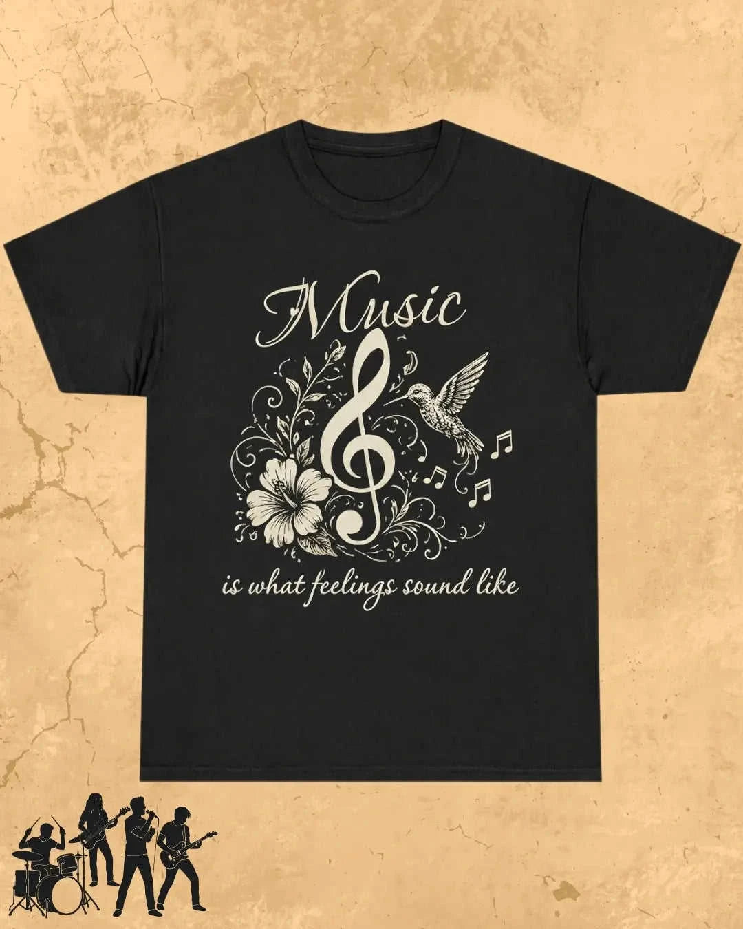 Music Is What Feelings Sound Like Cotton Tshirt Swiftsoul