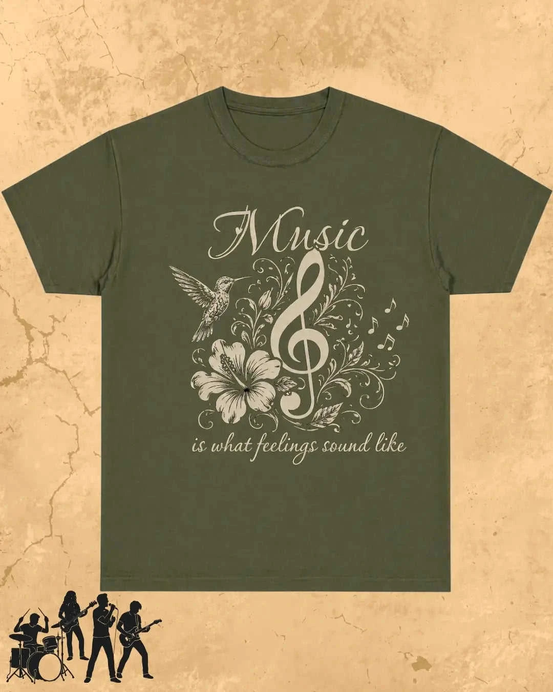 Music Is What Feelings Sound Like Cotton Tshirt Swiftsoul