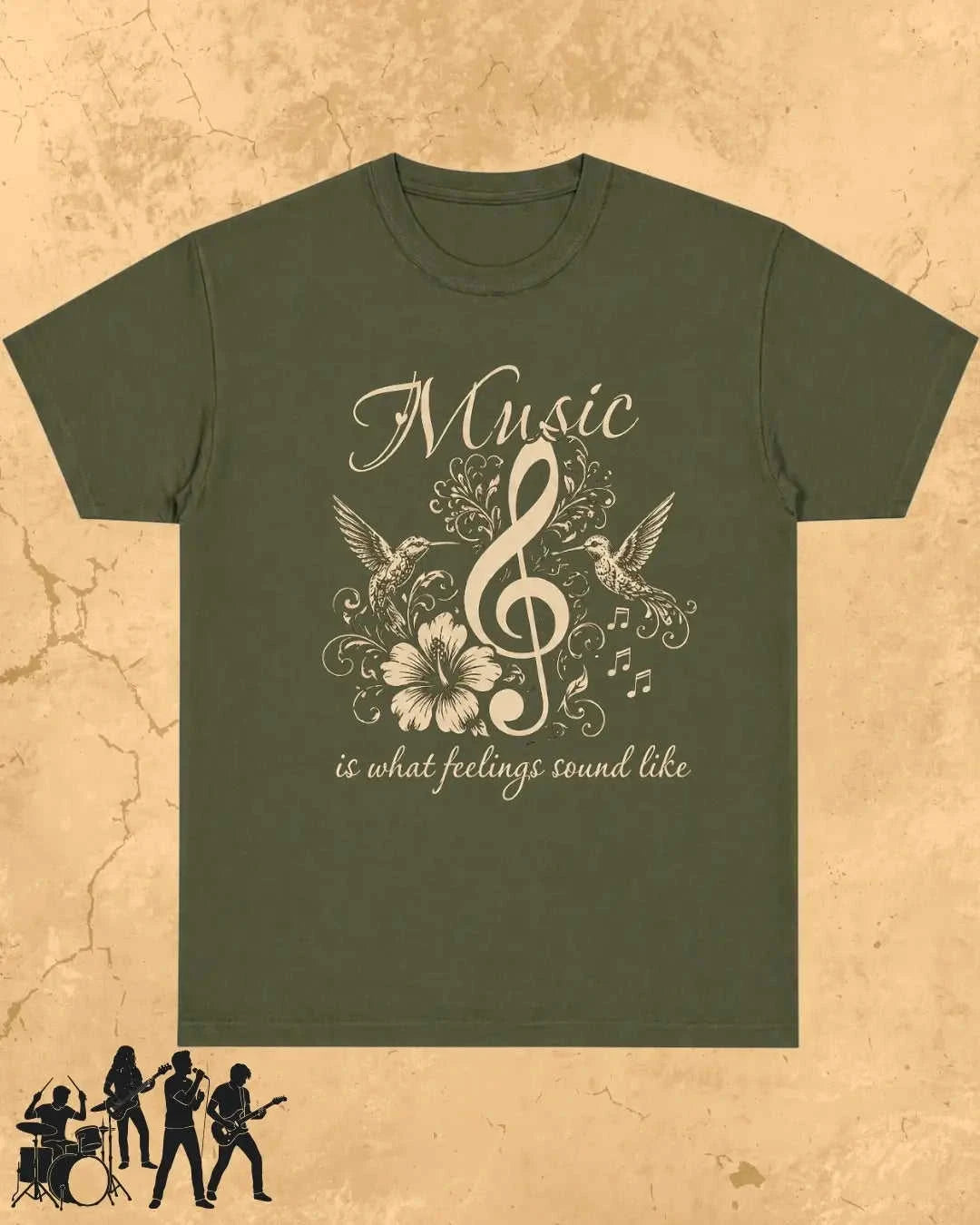 Music Is What Feelings Sound Like Cotton Tshirt Swiftsoul