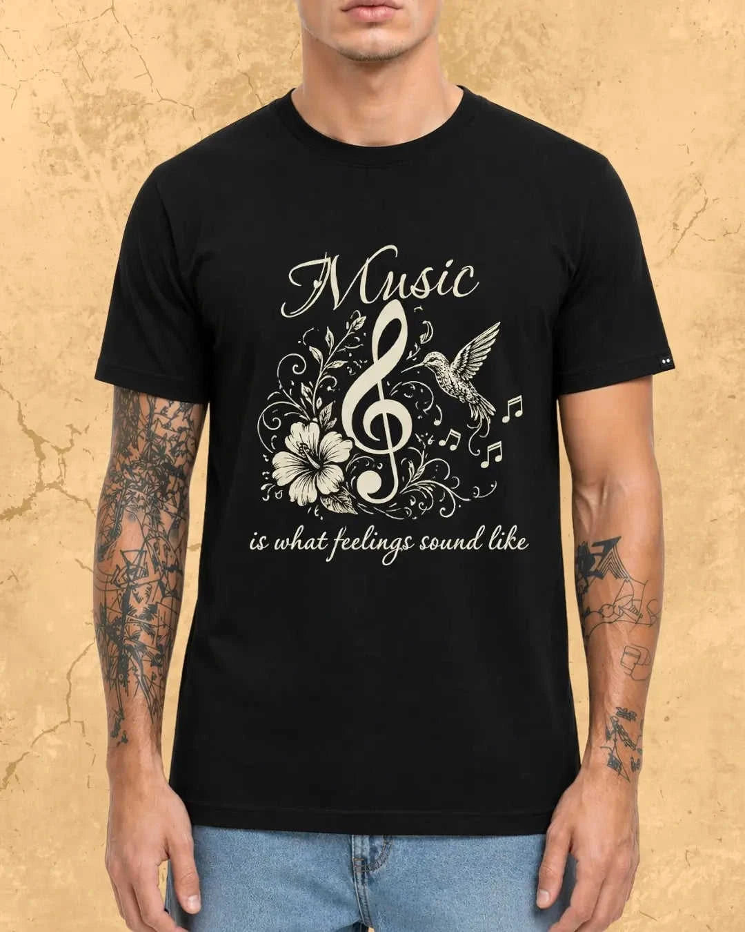Music Is What Feelings Sound Like Cotton Tshirt Swiftsoul