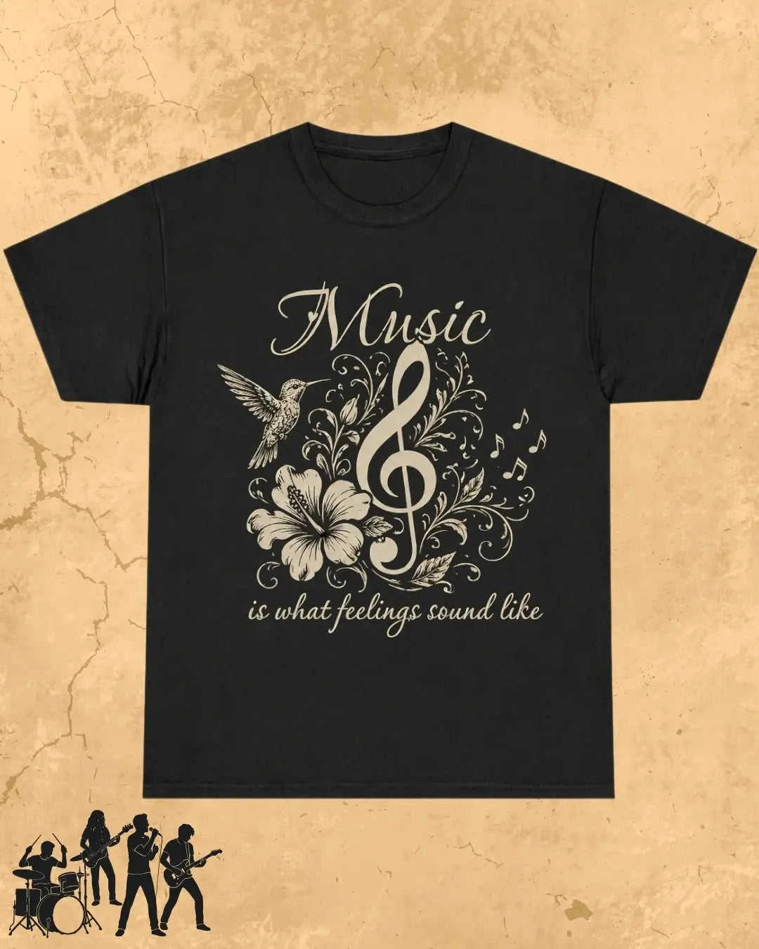 Music Is What Feelings Sound Like Cotton Tshirt Swiftsoul