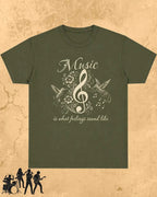 Music Is What Feelings Sound Like Cotton Tshirt Swiftsoul
