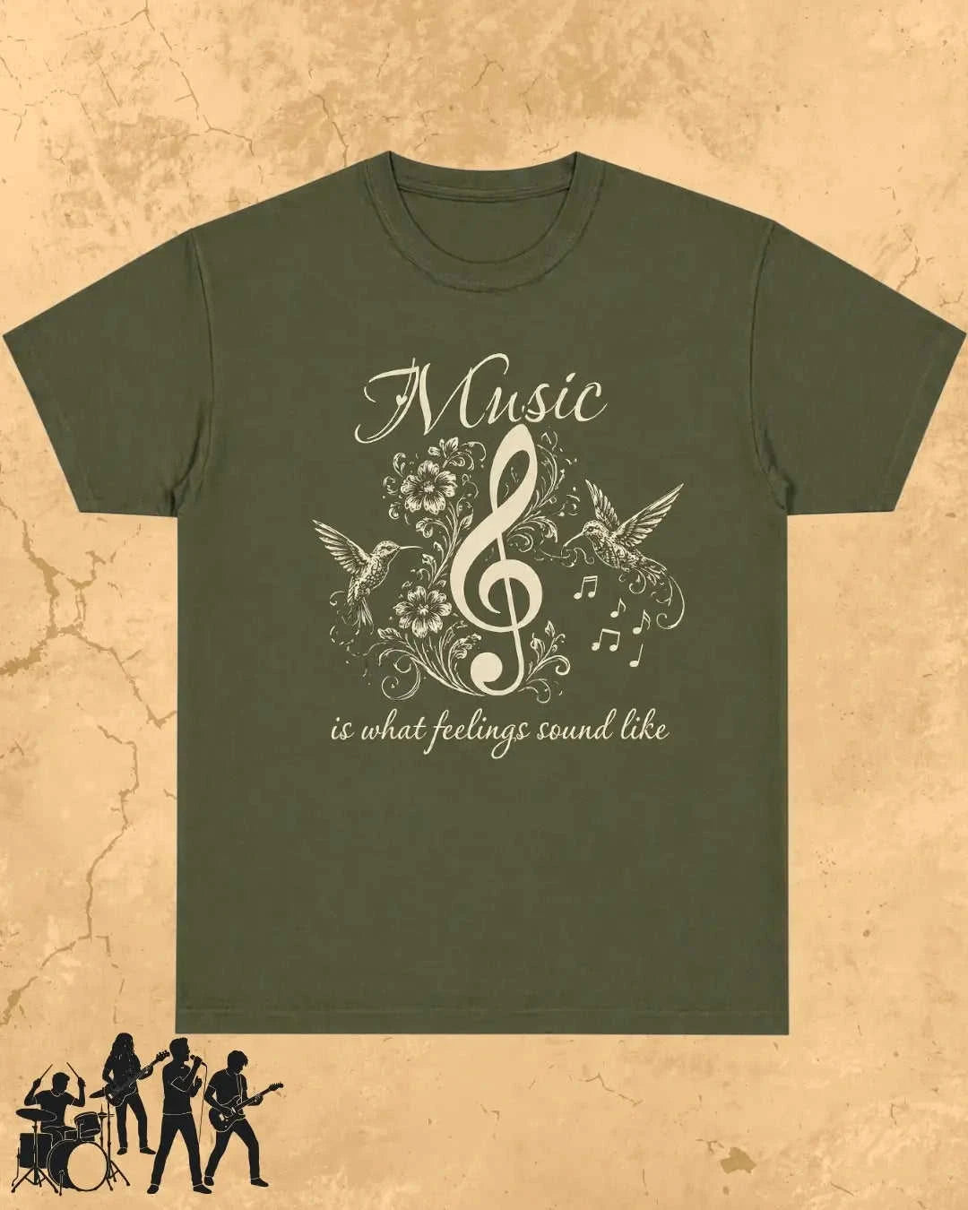 Music Is What Feelings Sound Like Cotton Tshirt Swiftsoul