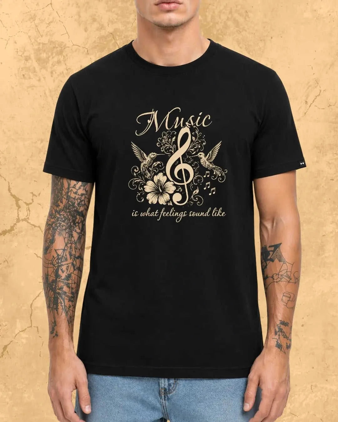 Music Is What Feelings Sound Like Cotton Tshirt Swiftsoul