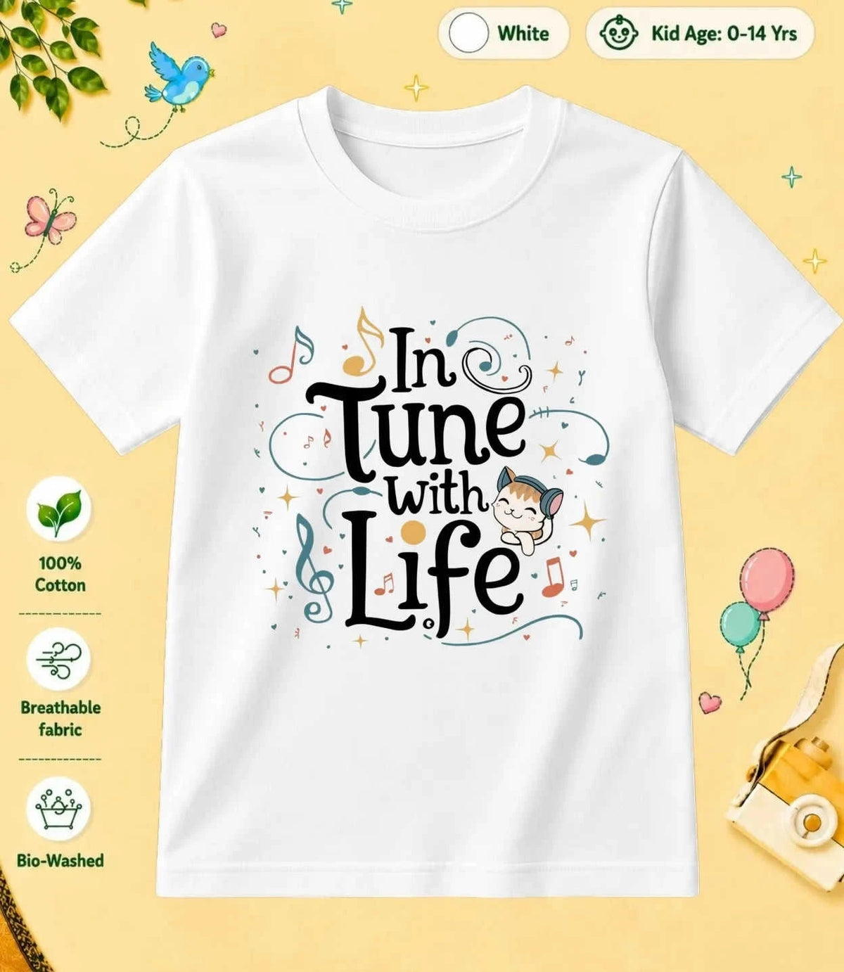Music Kid Cotton Tee Swiftsoul