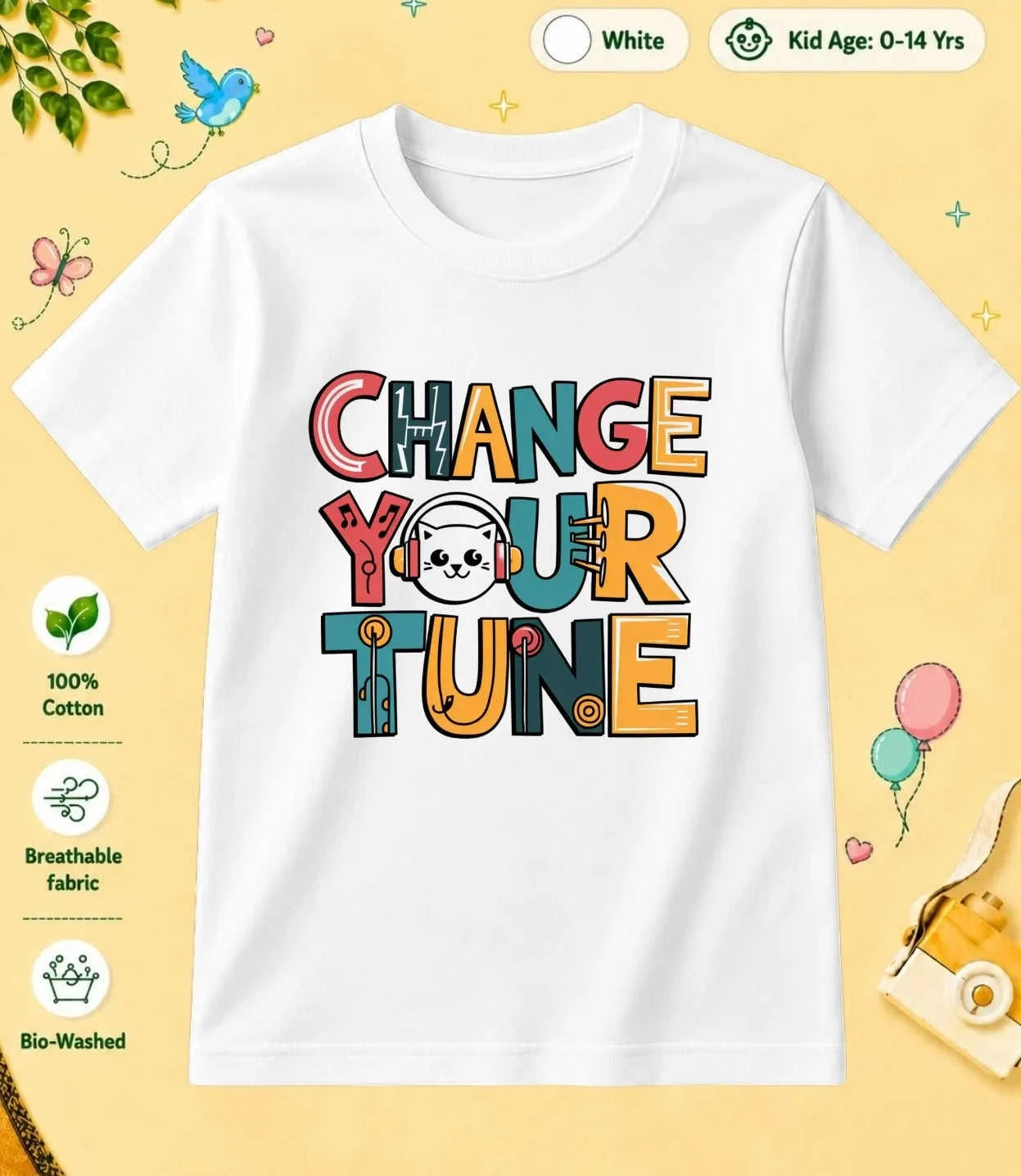 Music Kid Cotton Tee Swiftsoul