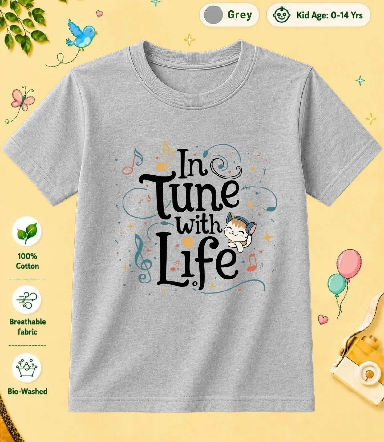 Music Kid Cotton Tee Swiftsoul