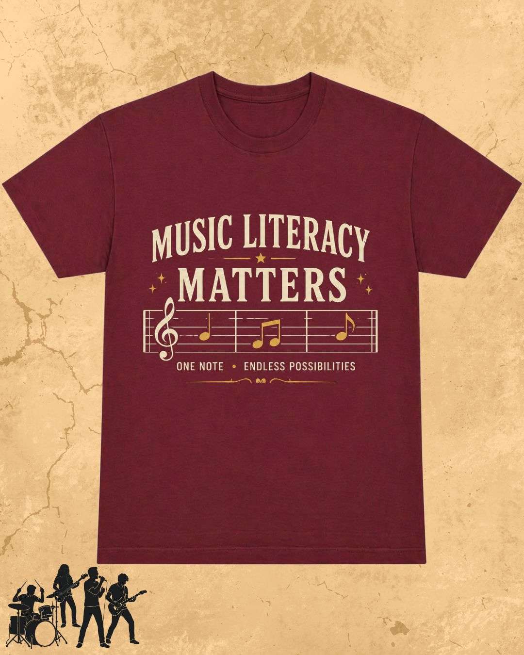 Music Literacy Matters Cotton T-Shirt Billien LLC 