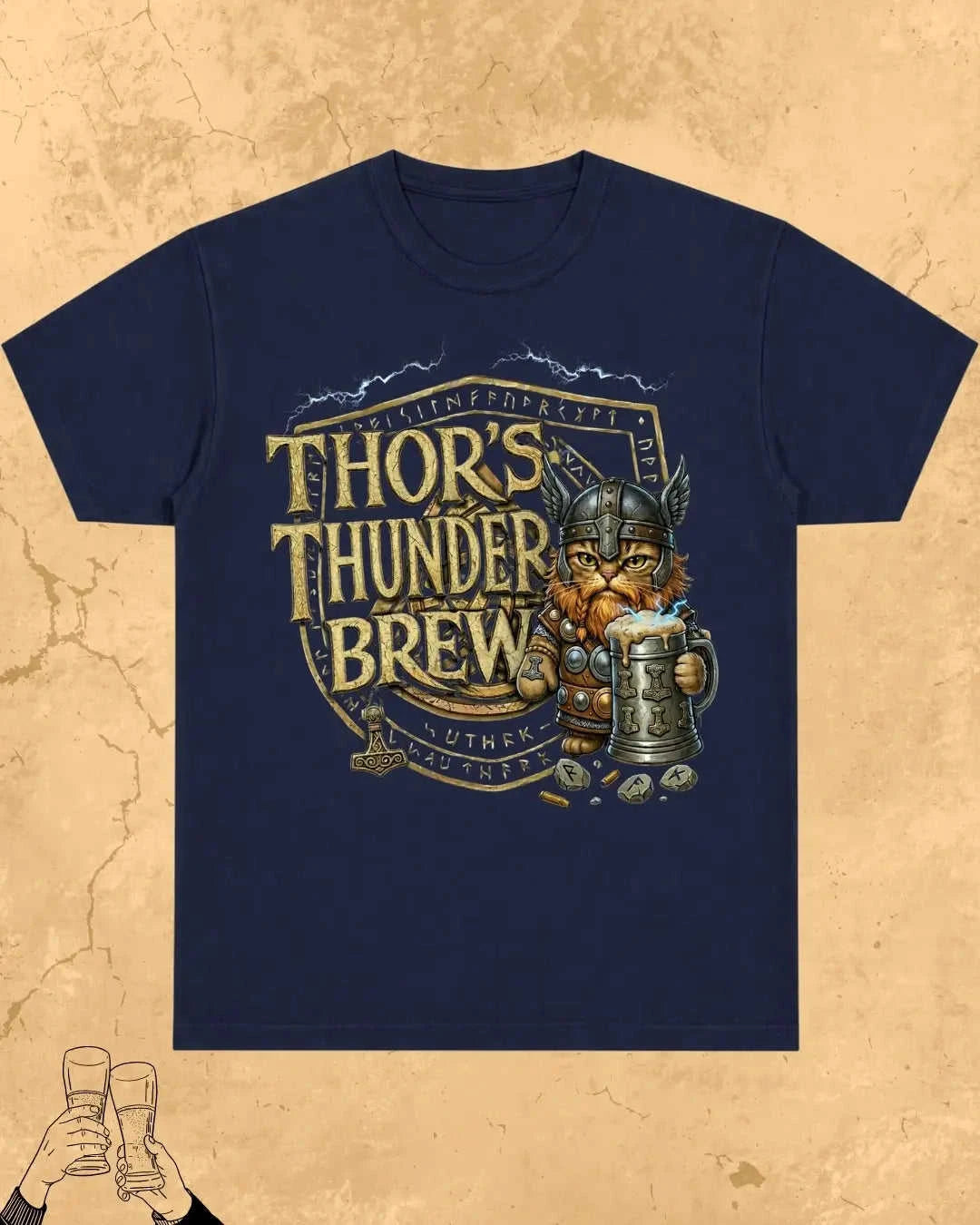Mythic Beer Warrior Cotton T-Shirt Swiftsoul