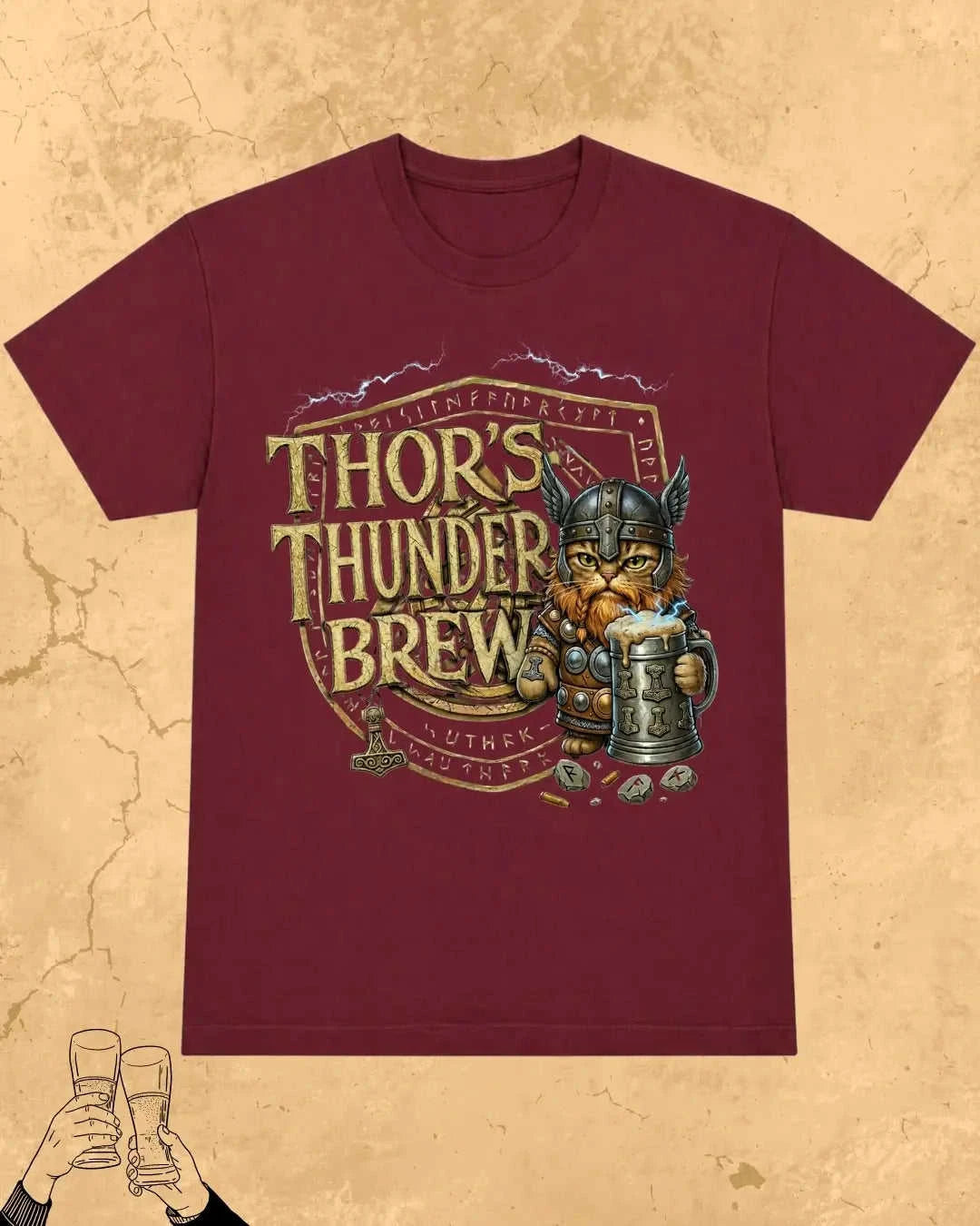 Mythic Beer Warrior Cotton T-Shirt Swiftsoul
