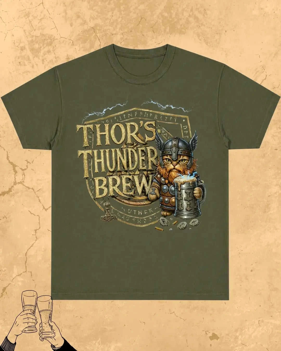 Mythic Beer Warrior Cotton T-Shirt Swiftsoul