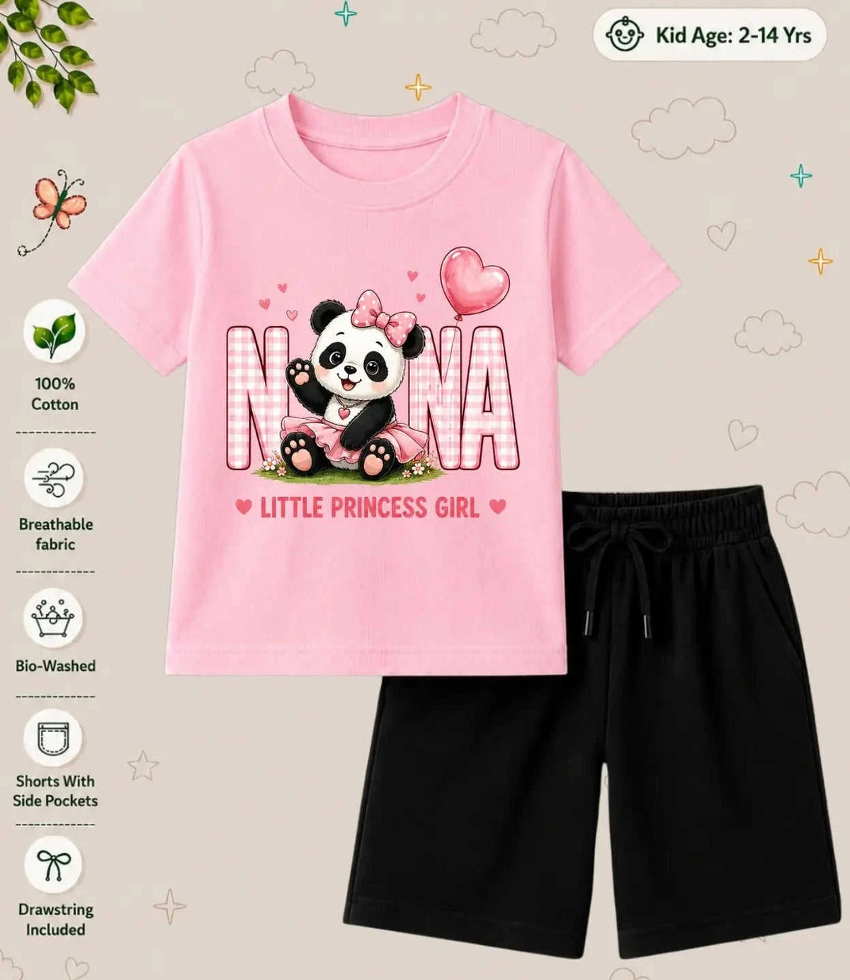 Nana & Nani's Blessing Kid Co-ord Set Swiftsoul