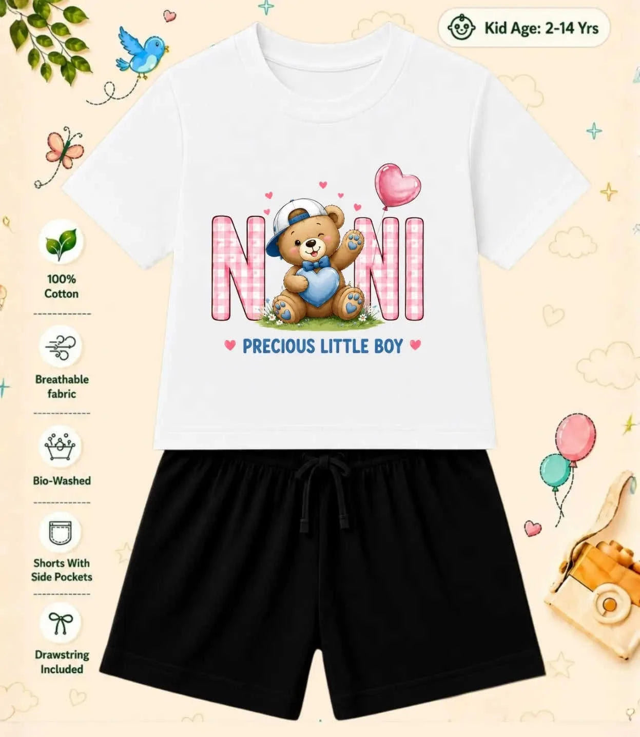 Nana & Nani's Blessing Kid Co-ord Set Swiftsoul