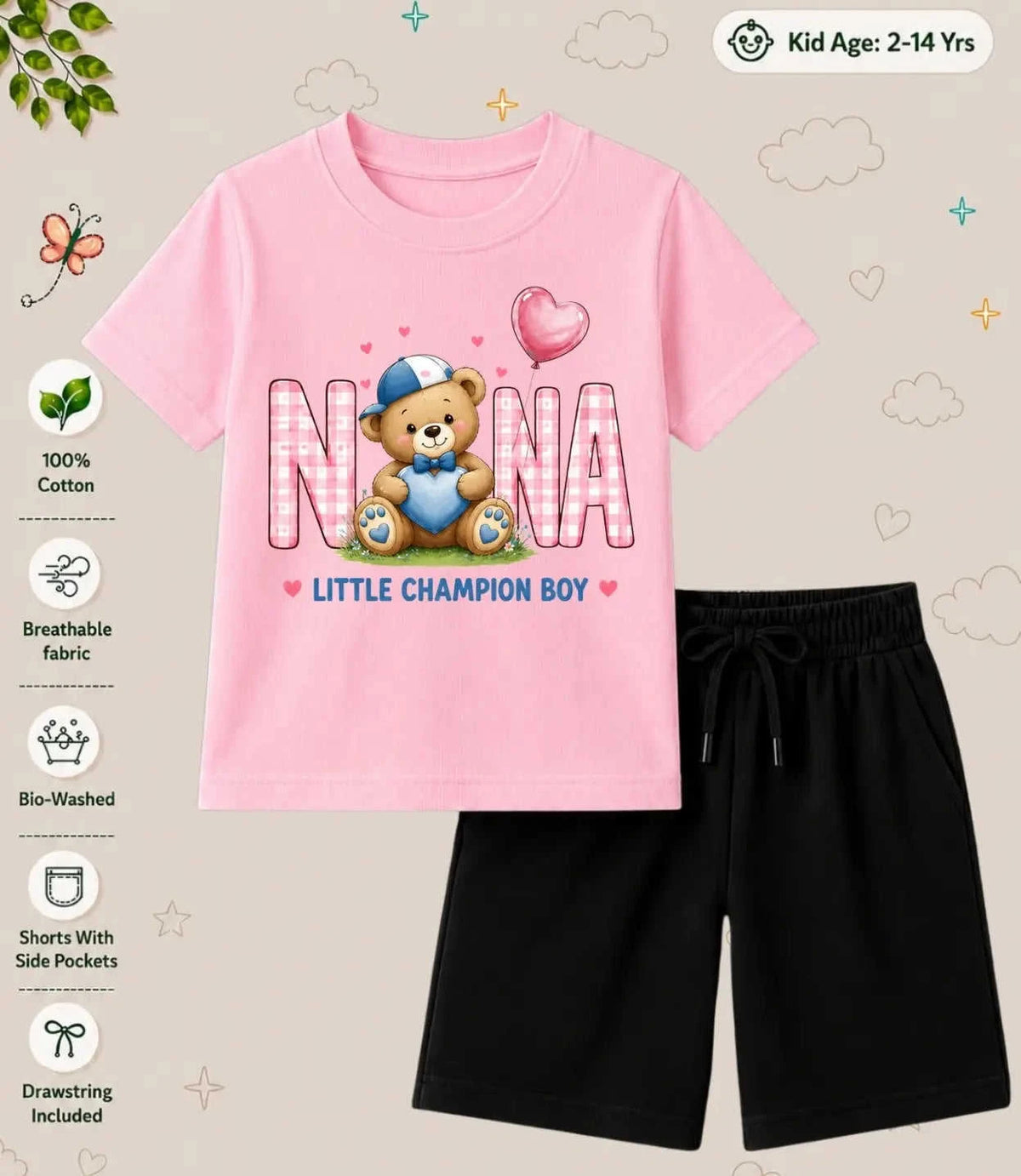 Nana & Nani's Blessing Kid Co-ord Set Swiftsoul