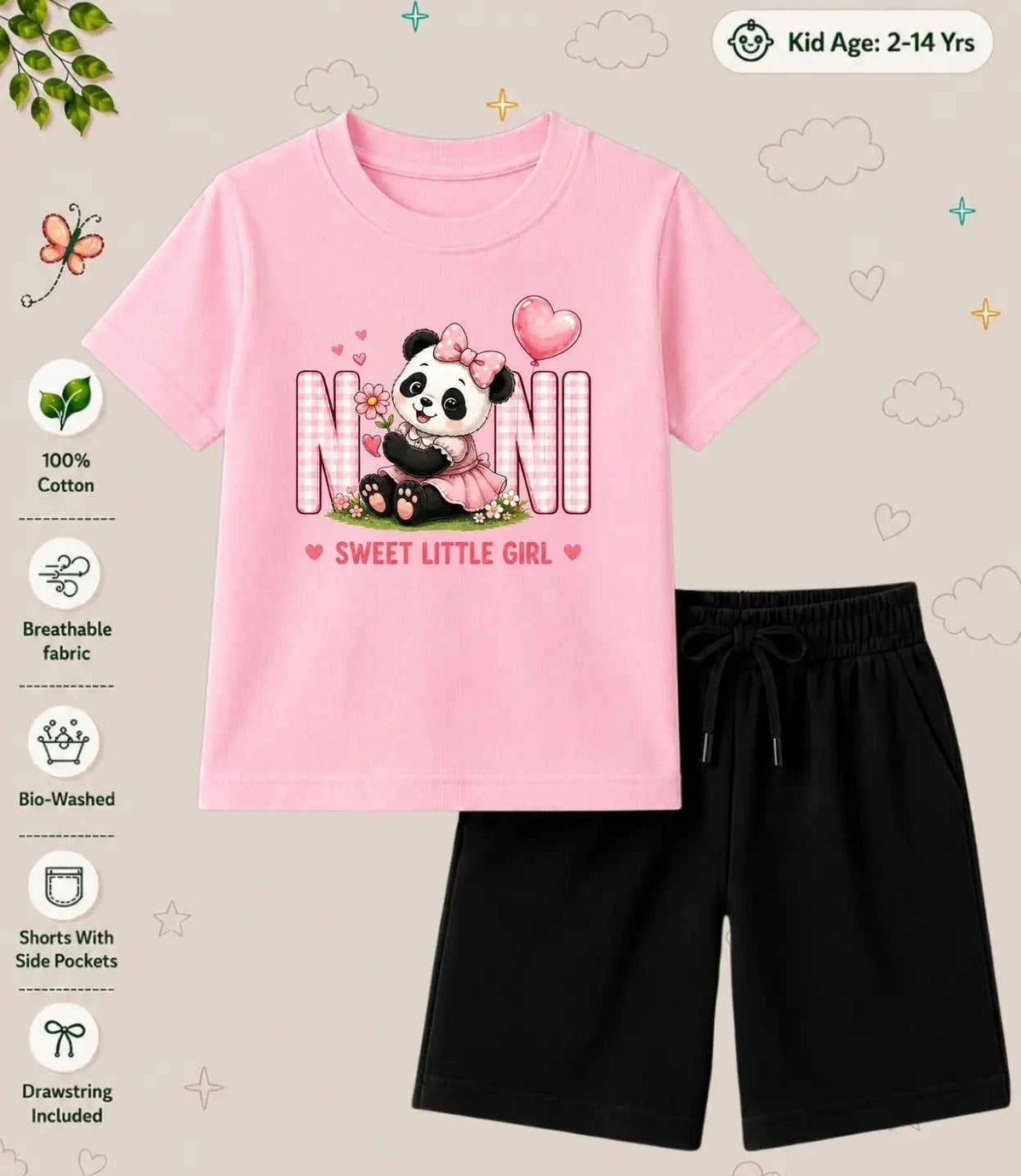 Nana & Nani's Blessing Kid Co-ord Set Swiftsoul
