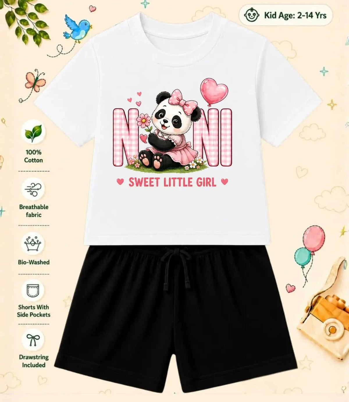 Nana & Nani's Blessing Kid Co-ord Set Swiftsoul