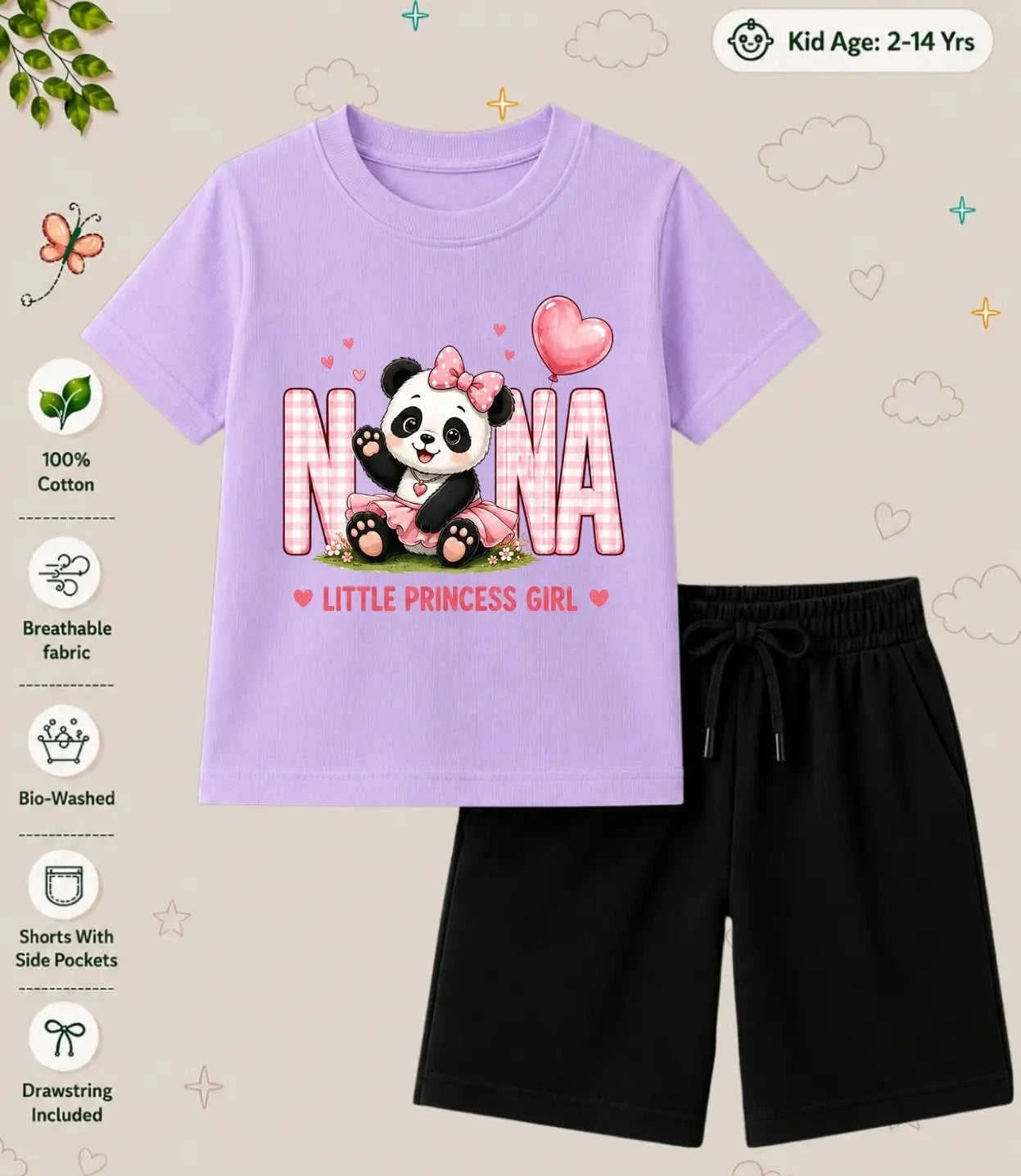 Nana & Nani's Blessing Kid Co-ord Set Swiftsoul