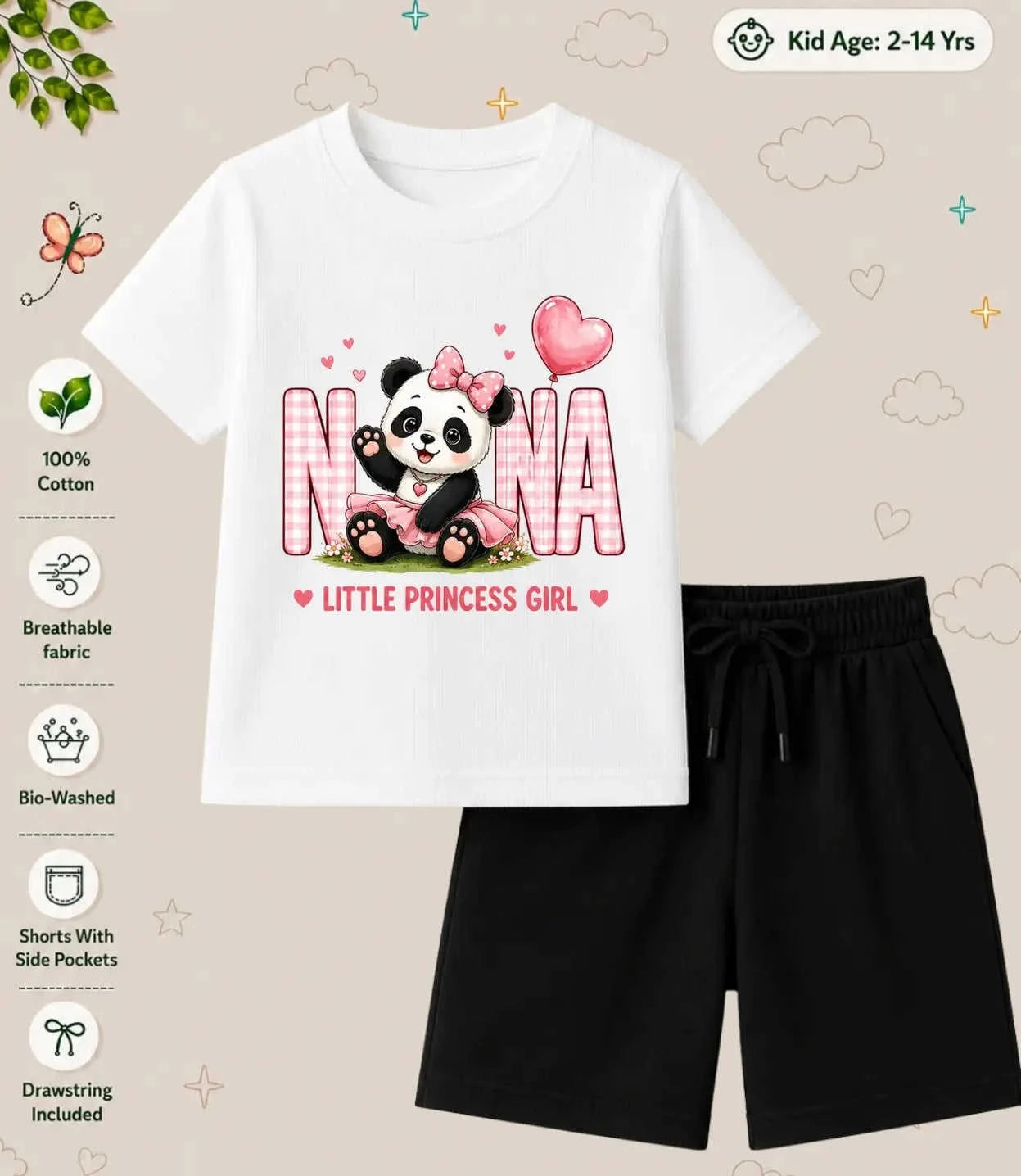 Nana & Nani's Blessing Kid Co-ord Set Swiftsoul