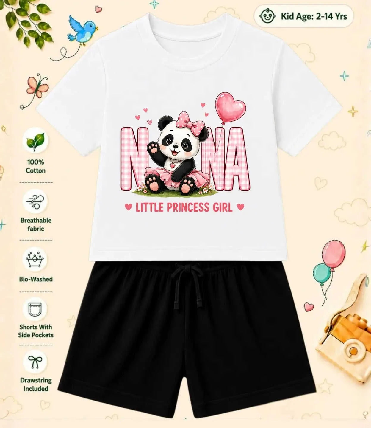 Nana & Nani's Blessing Kid Co-ord Set Swiftsoul
