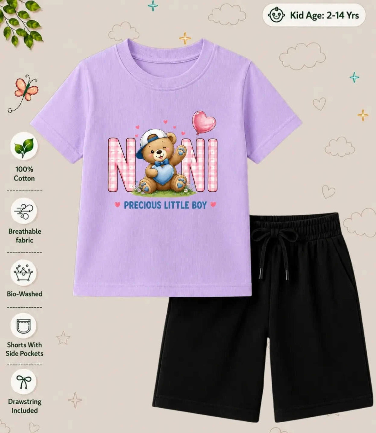 Nana & Nani's Blessing Kid Co-ord Set Swiftsoul