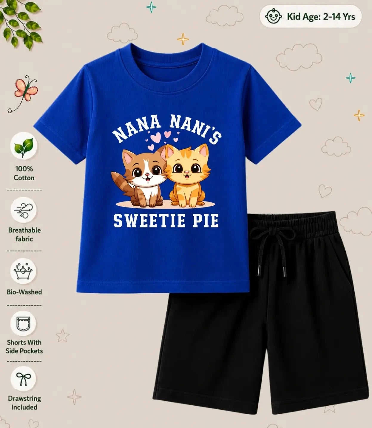 Nana & Nani's Cute Kid  Co-ord Set Swiftsoul