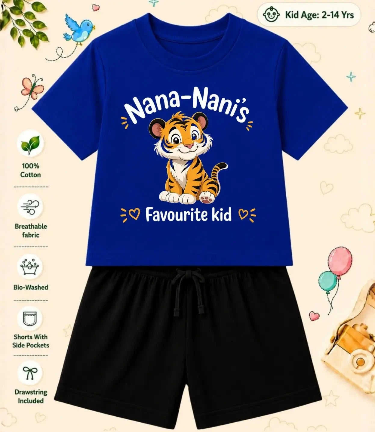 Nana & Nani's Cute Kid  Co-ord Set Swiftsoul