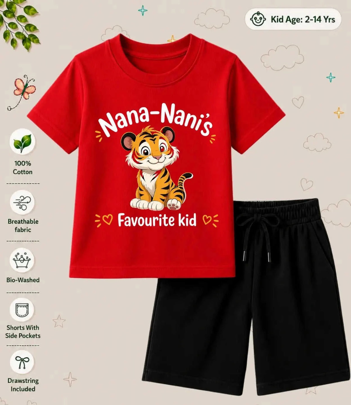 Nana & Nani's Cute Kid  Co-ord Set Swiftsoul