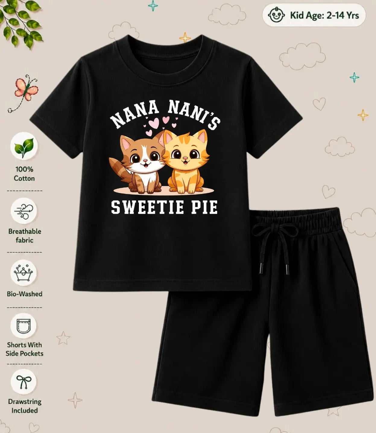 Nana & Nani's Cute Kid  Co-ord Set Swiftsoul