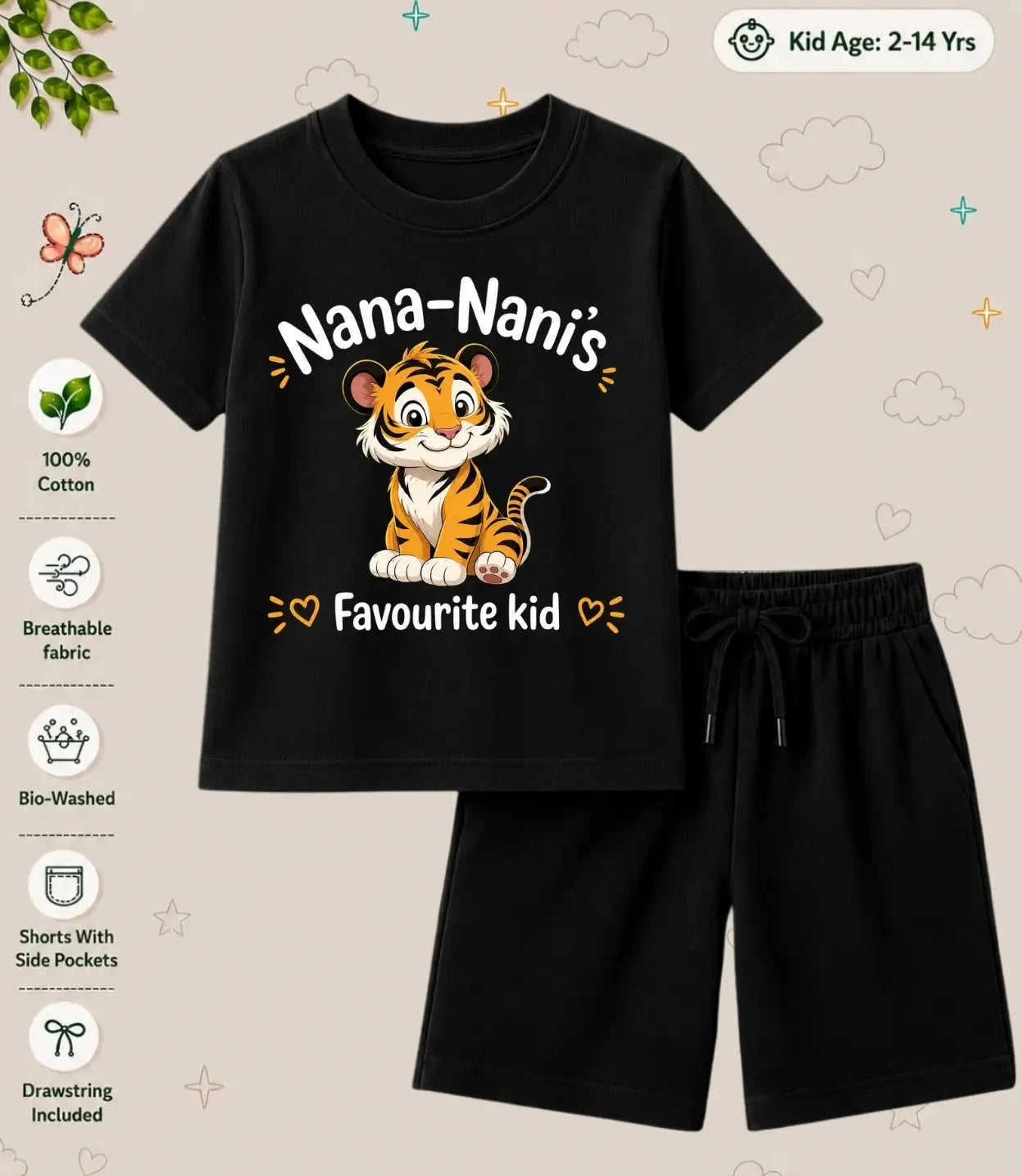 Nana & Nani's Cute Kid  Co-ord Set Swiftsoul