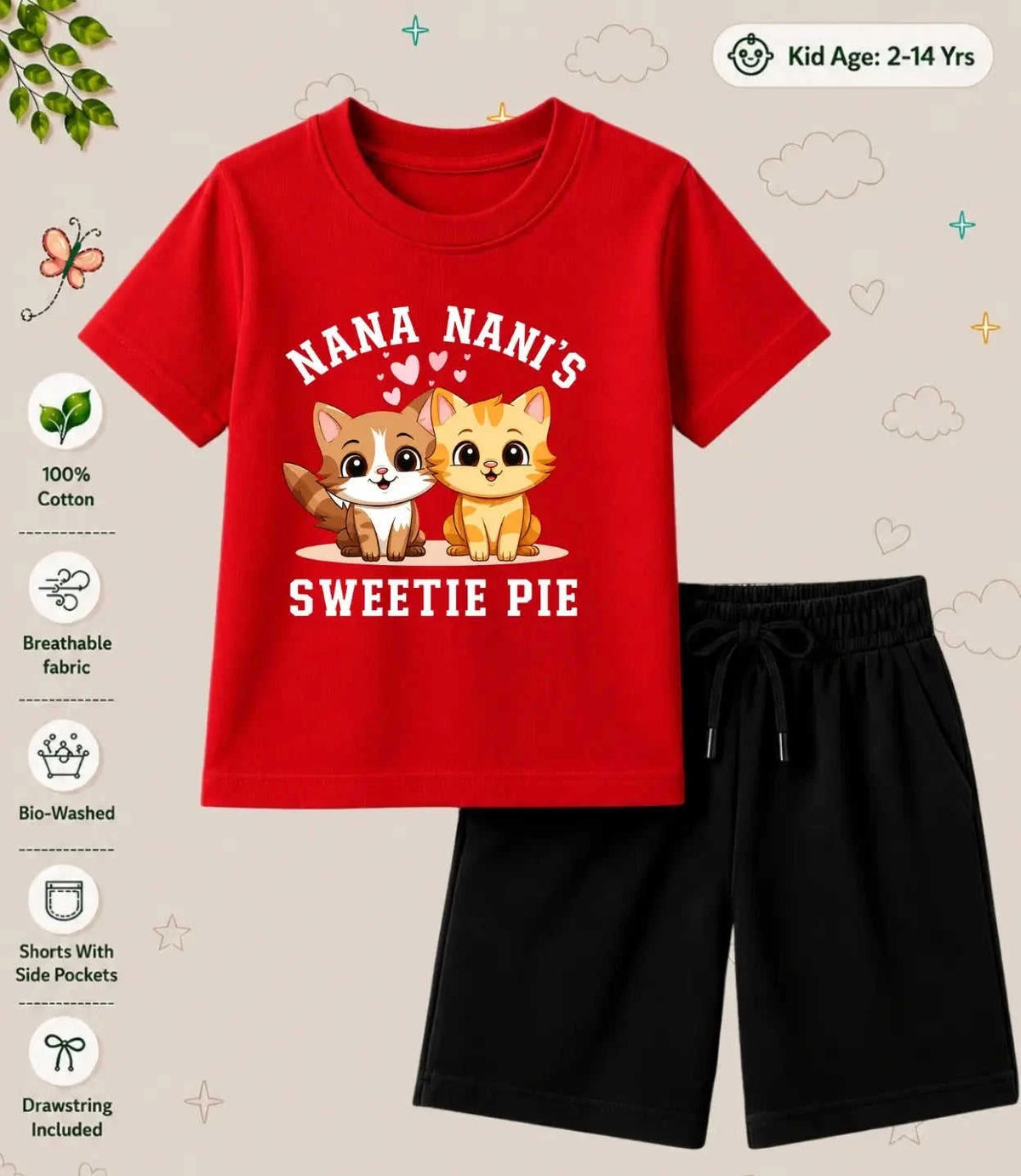 Nana & Nani's Cute Kid  Co-ord Set Swiftsoul