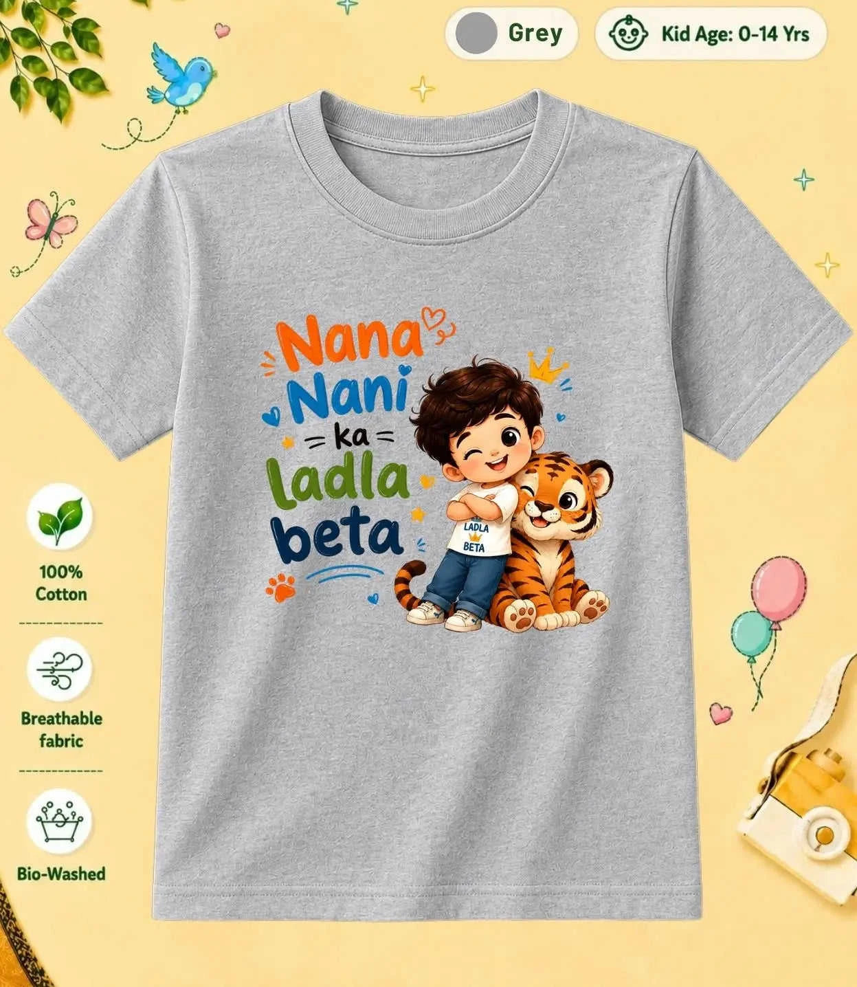 Nana & Nani's Cute  Kid Cotton Tee Swiftsoul