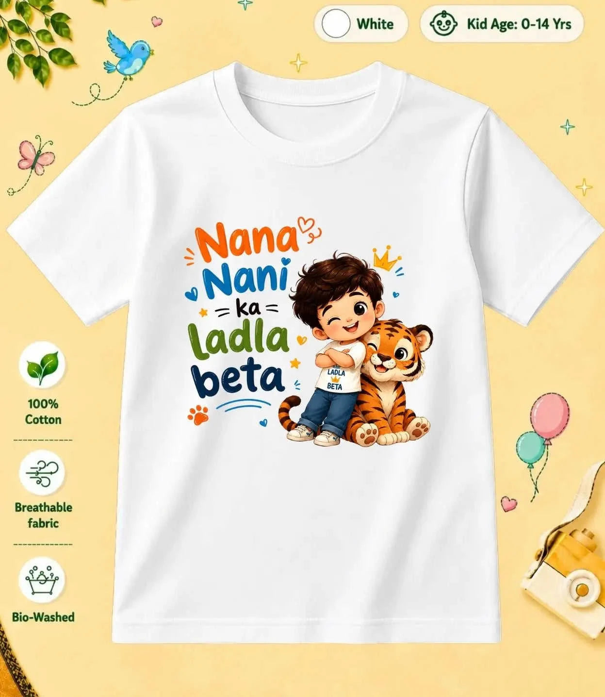 Nana & Nani's Cute  Kid Cotton Tee Swiftsoul